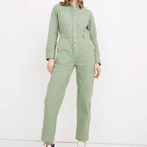 Madewell Green Denim Boiler Jumpsuit | Utility Style | Size XS